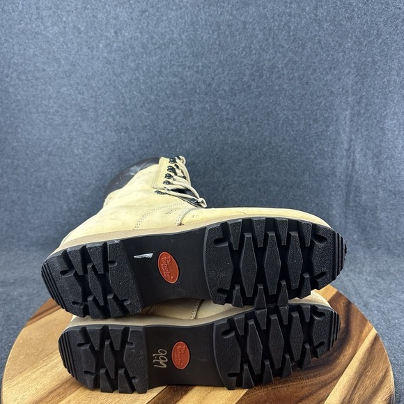 Vtg WOLVERINE 3726 Tan Leather Nobuck Lace Up Mountaineering Hiking Boots 8M USA main image 8